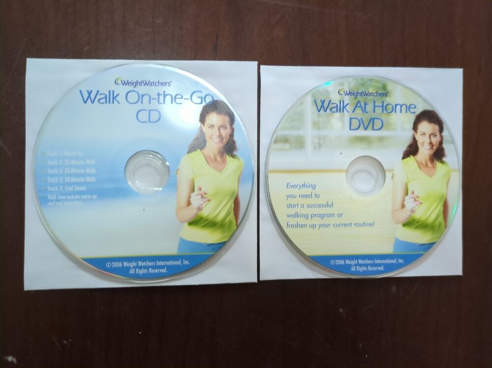 Weight Watchers Exercise Walking Kit DVD and CD discs only